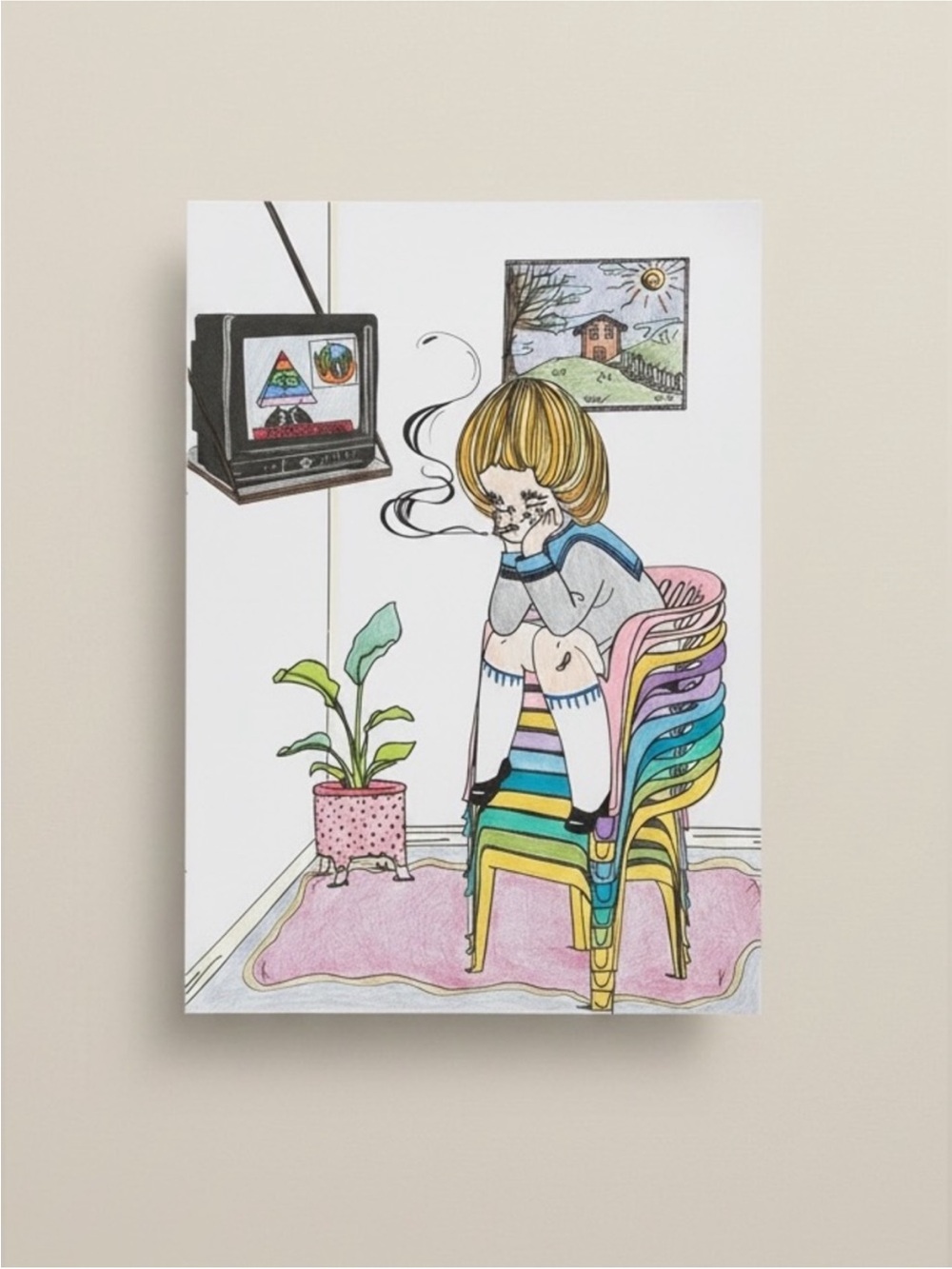🪴 Valfré Surrealist Pop Art Breaking News Art Print ~ 11x8”
